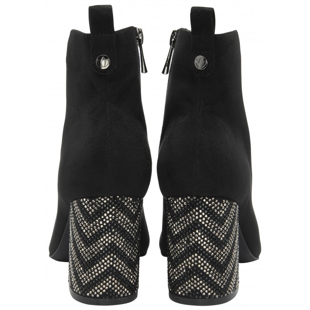 Lotus Lori Black Ankle Boots