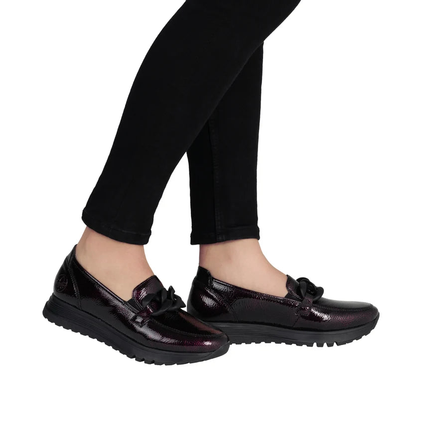 Rieker Red Patent Loafer 49051-35