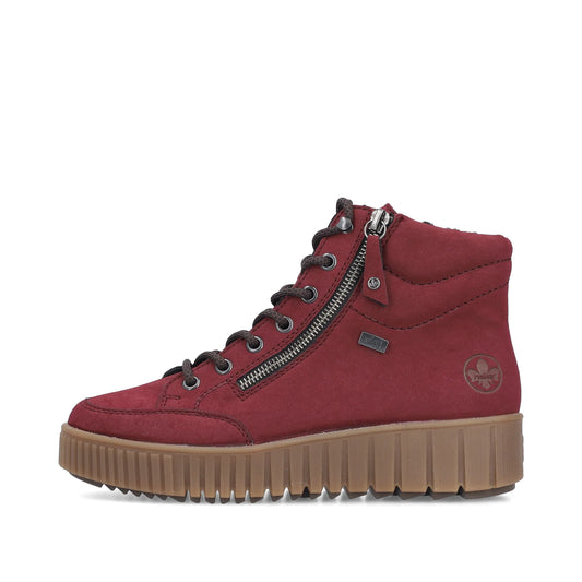 Rieker Y6104-35  red lace up boot