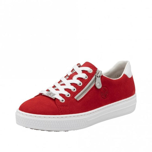 Rieker L59l1-33 Red zip trainer
