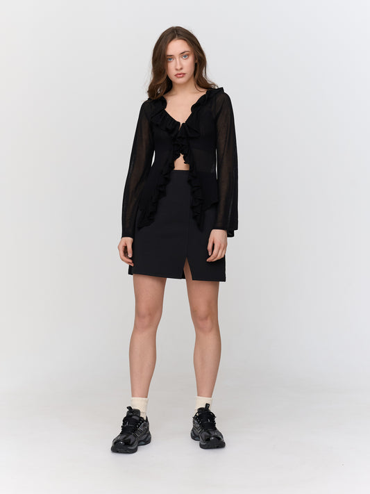 24Colours Black Skirt 70820A