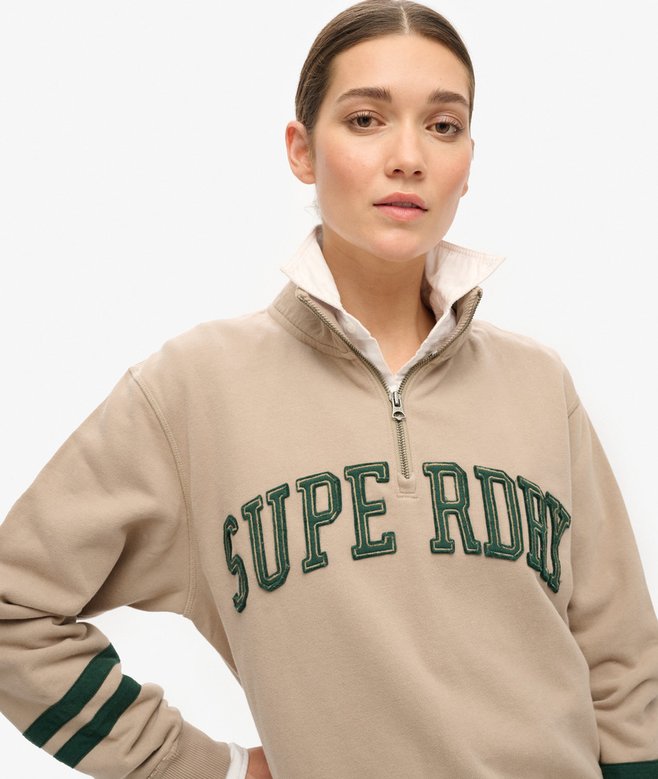 Athletic Essentials Applique Half Zip Sweatshirt