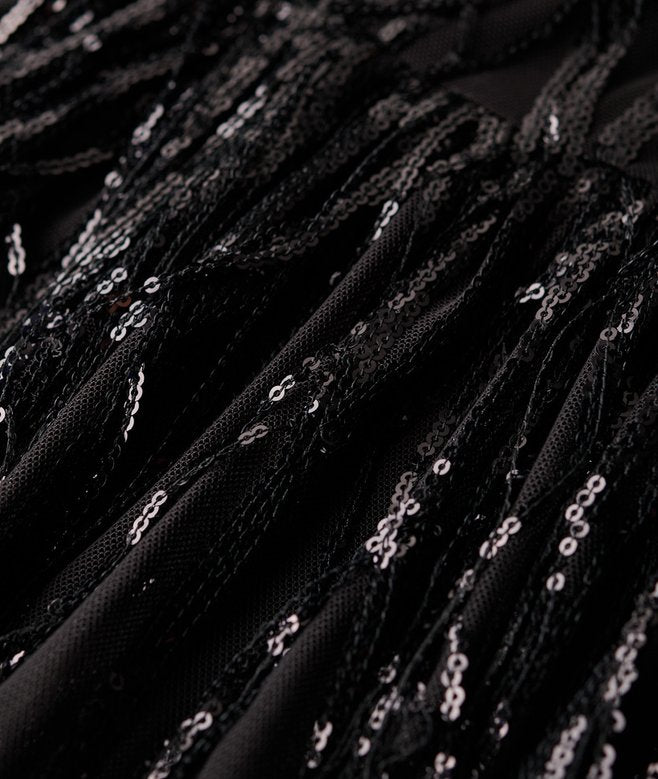 Volume Tiered Mesh Mini Dress