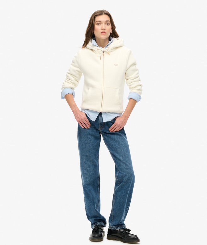 Essential Borg Lined Zip Hoodie