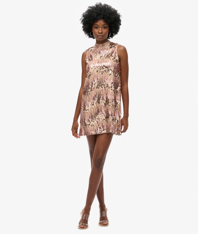 Superdry A-Line SL Sequin Mini Dress