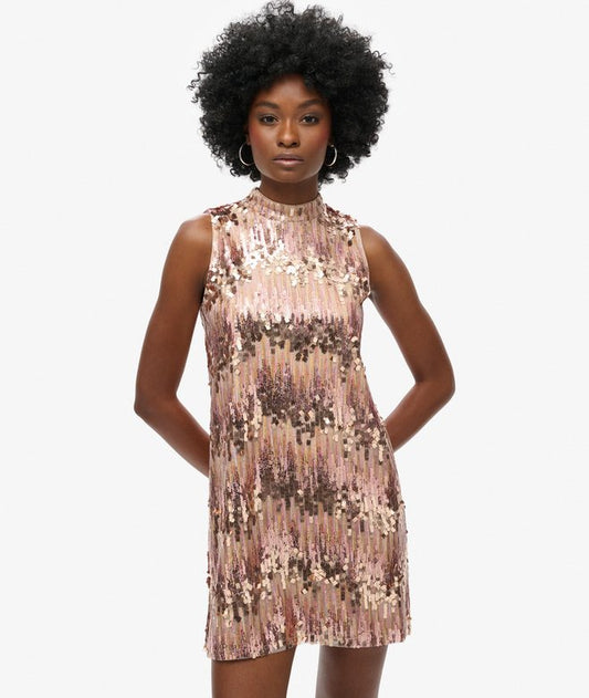 Superdry A-Line SL Sequin Mini Dress