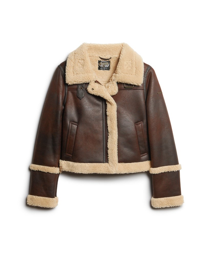 Faux Shearling Crop Jacket