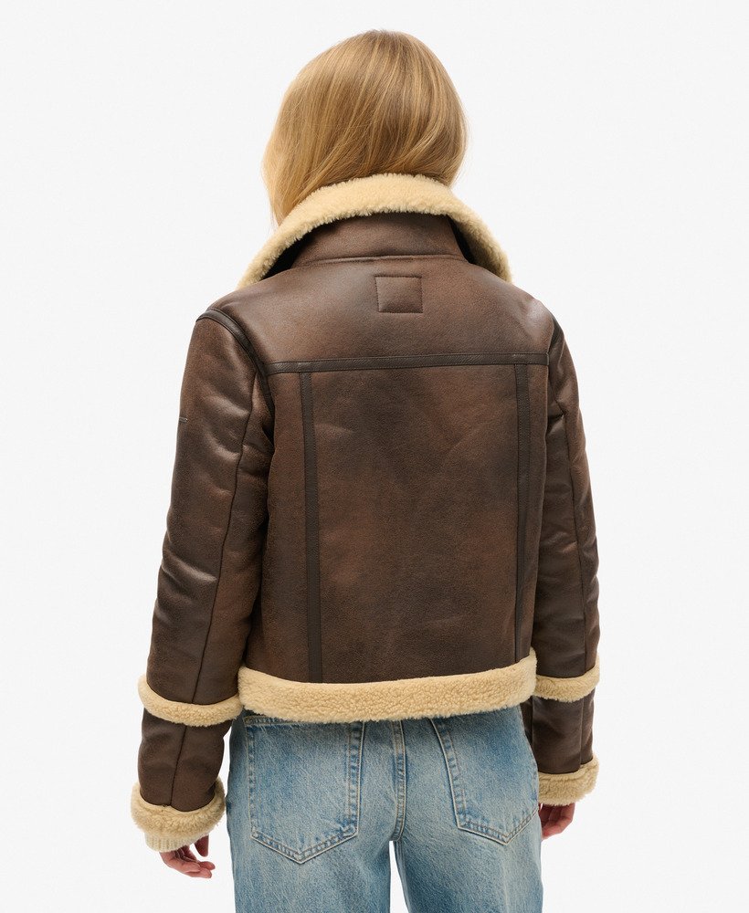 Faux Shearling Crop Jacket
