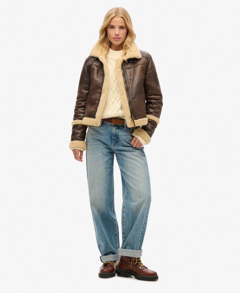 Faux Shearling Crop Jacket