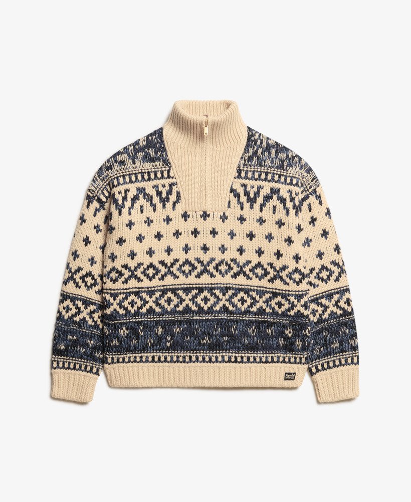 Ski Lodge Zip Neck Jumper