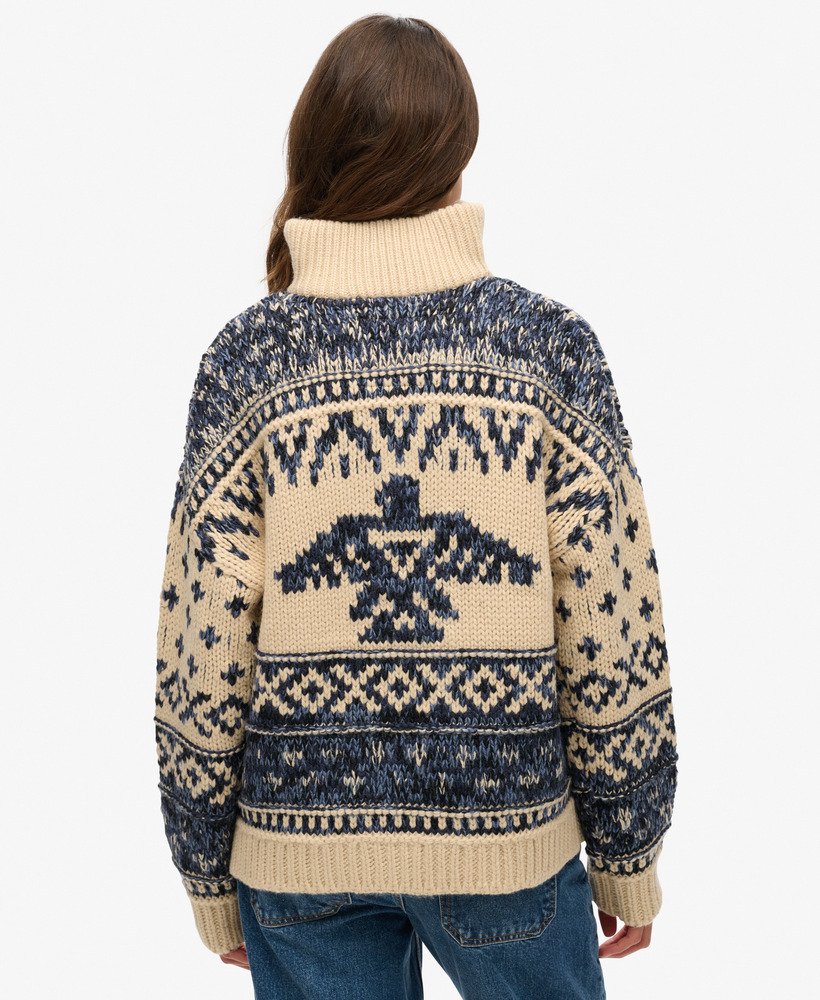 Ski Lodge Zip Neck Jumper