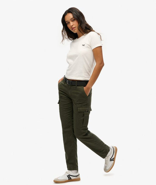 Mid Rise Slim Cargo Trousers