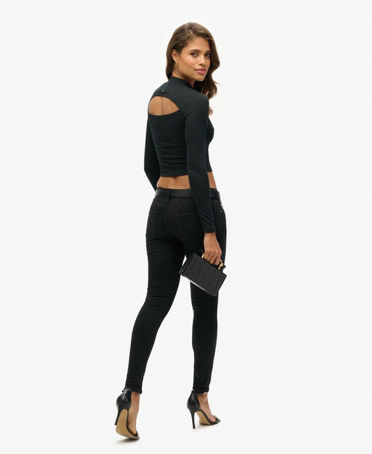 Long Sleeve Open Back Top