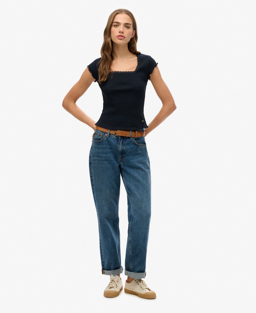 Essential Square Neck Short Sleeve T-Shirt