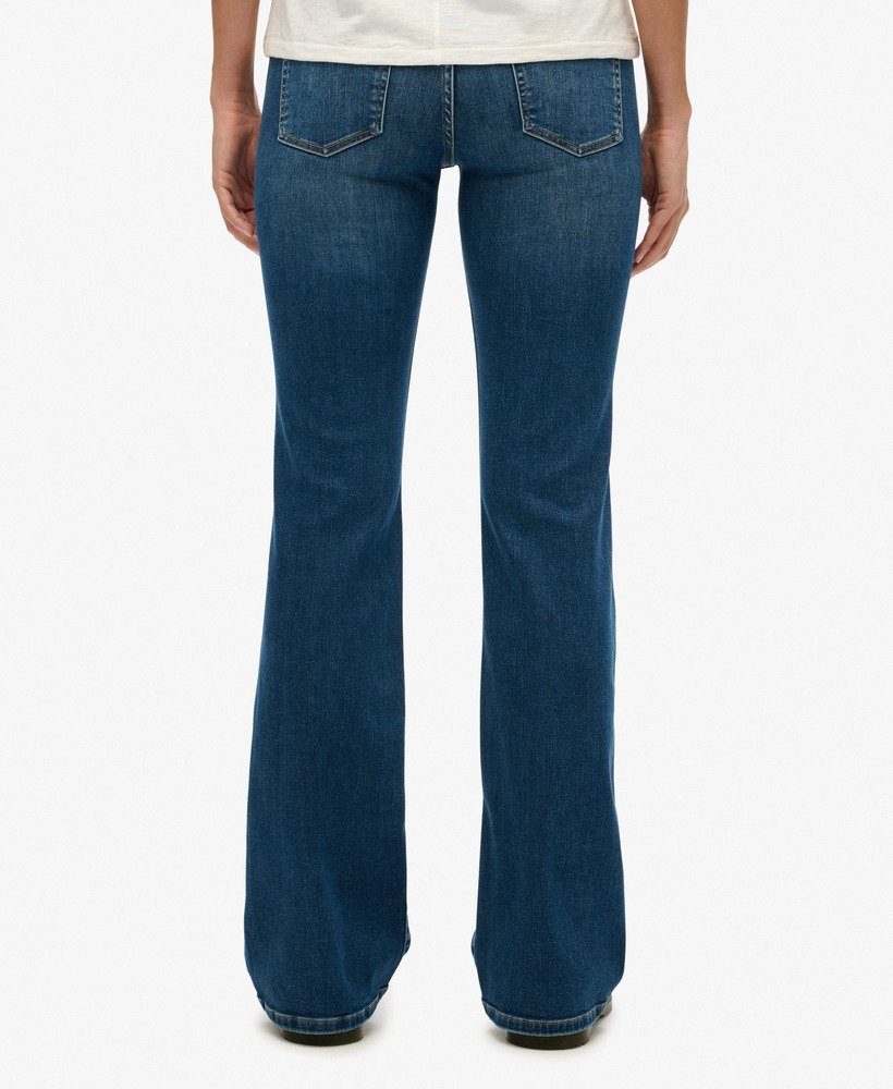 Organic Cotton Mid Rise Flare Jeans