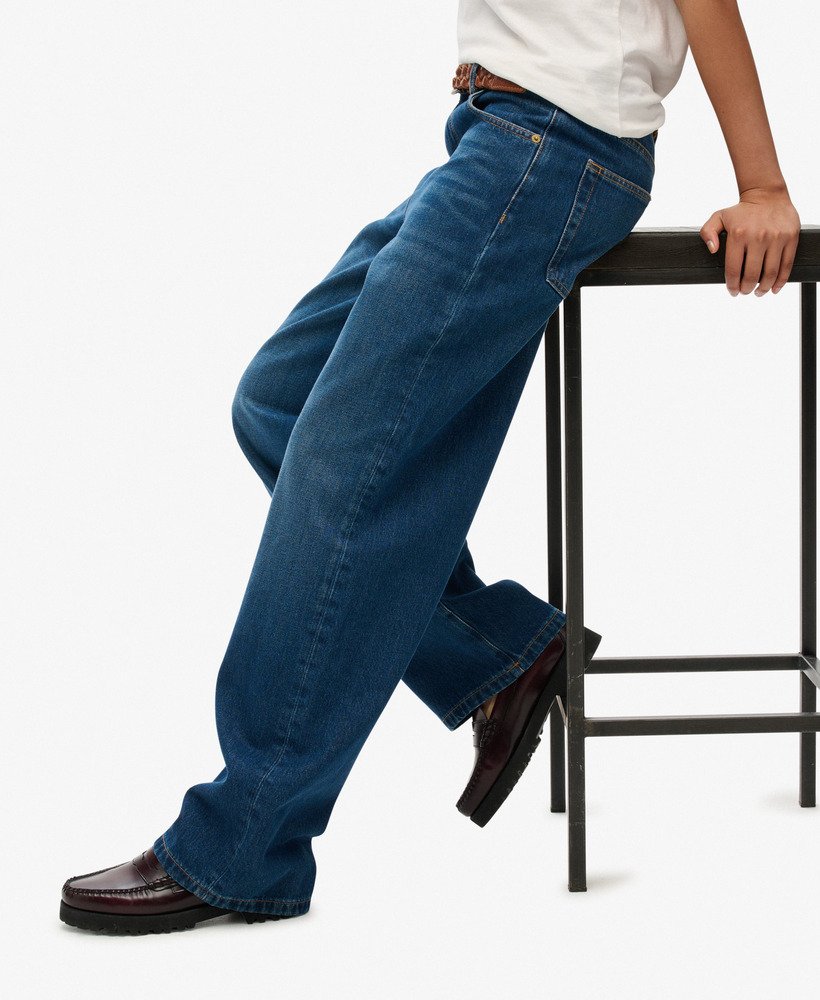 Organic Cotton Mid Rise Wide Leg Jeans