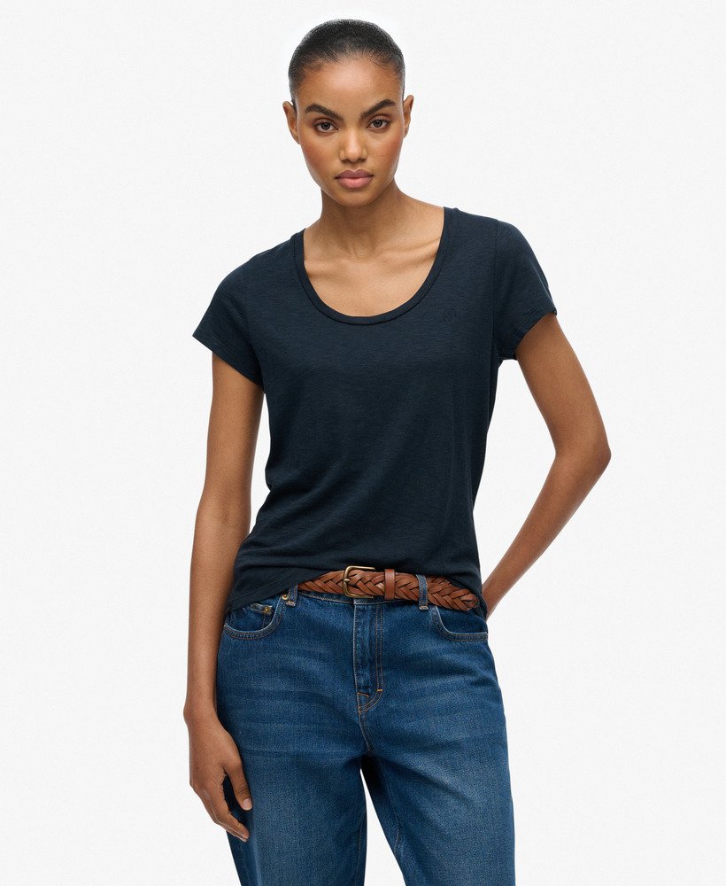 Studios Scoop Neck T-Shirt Eclipse Navy