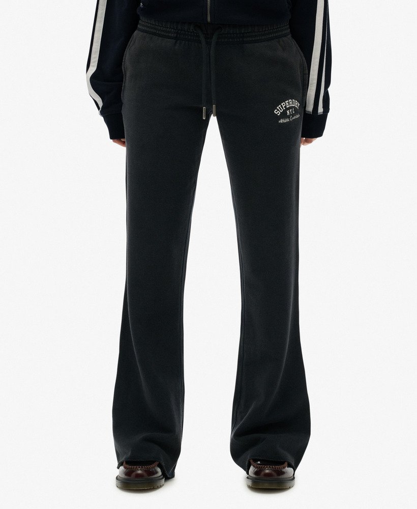 Athletic Embroidered Flare Joggers - Eclipse Navy