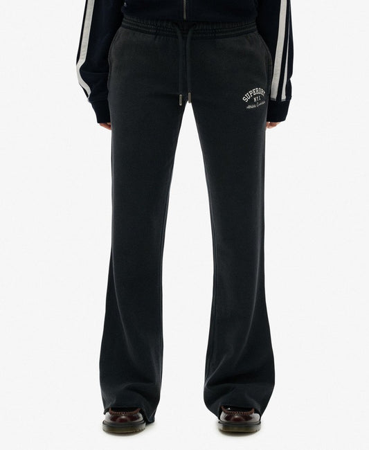 Athletic Embroidered Flare Joggers - Eclipse Navy