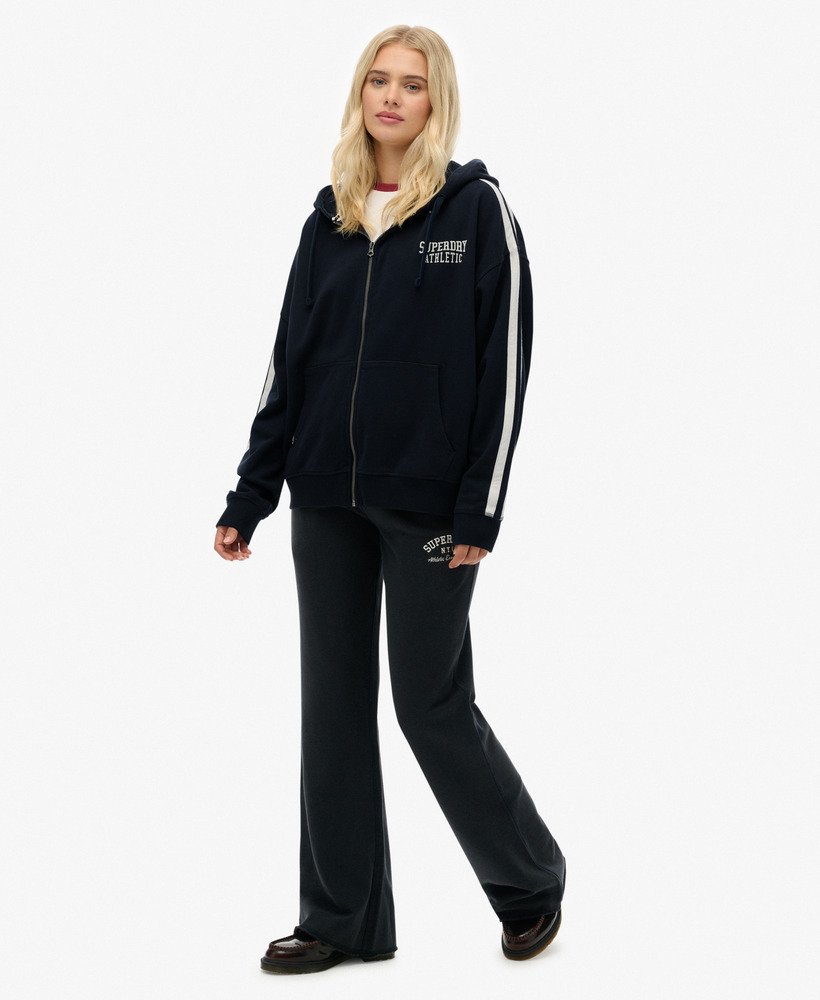 Athletic Embroidered Flare Joggers - Eclipse Navy