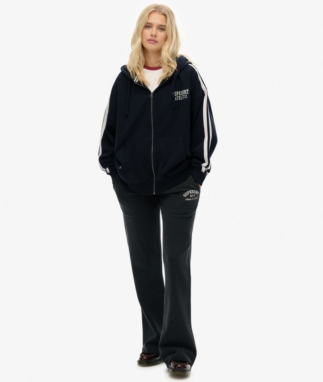 Athletic Embroidered Flare Joggers - Eclipse Navy