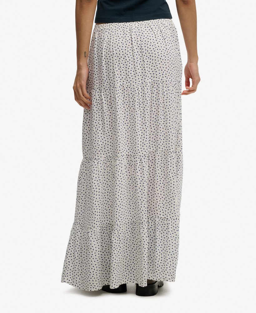 Woven Tiered Maxi Skirt
