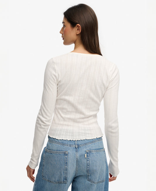 Athletic Essential Pointelle Cardigan