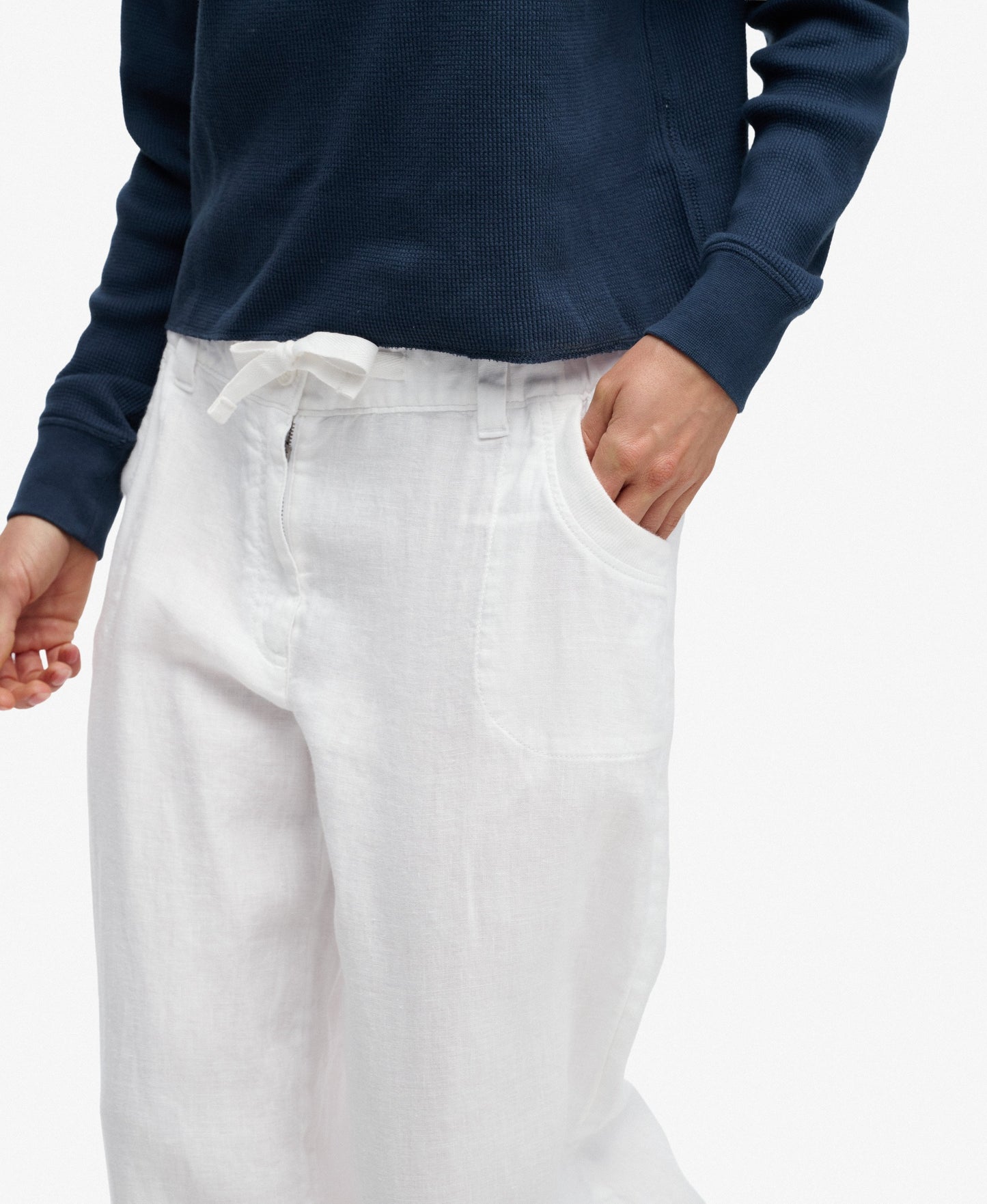Linen Low Rise Pants