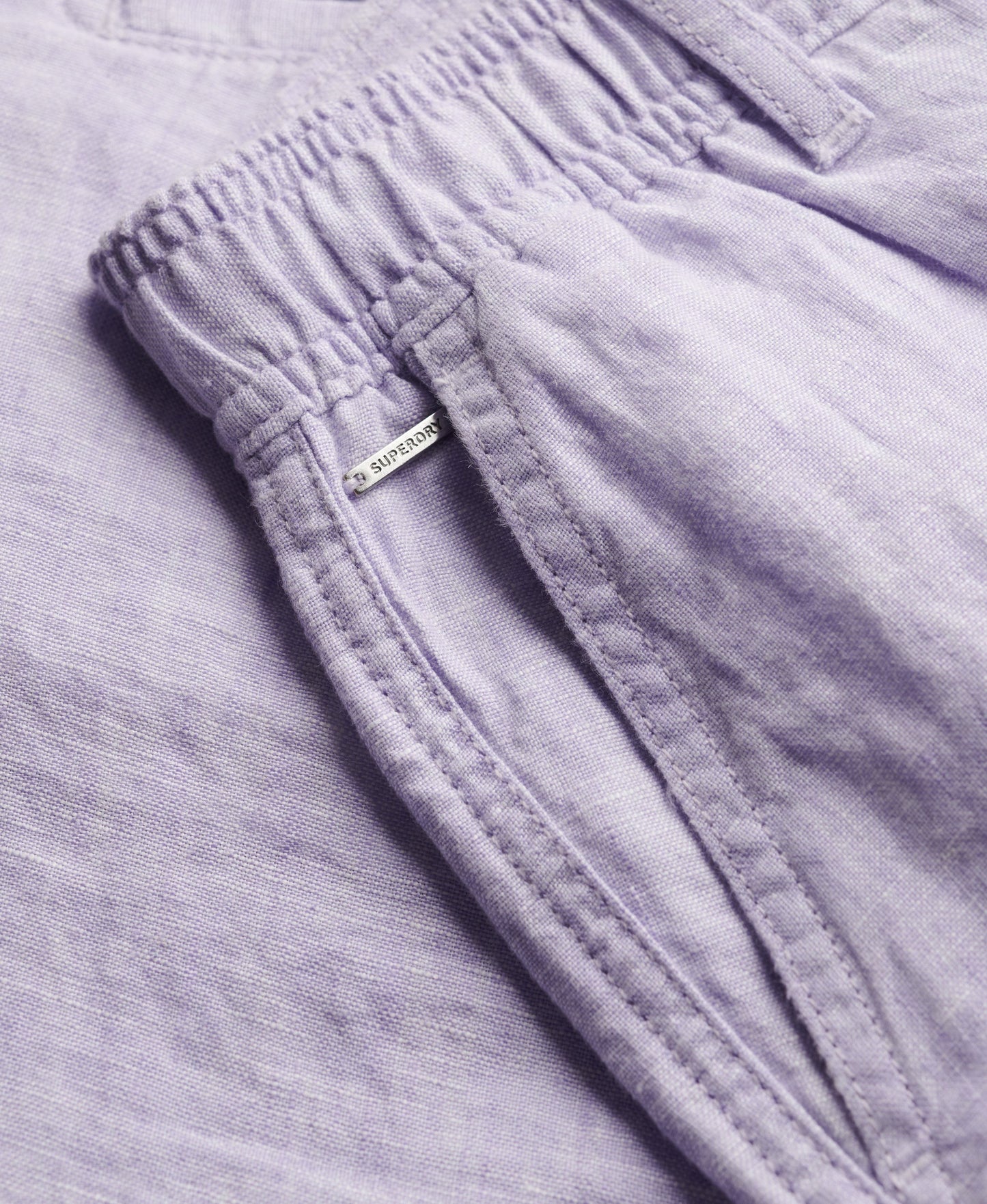 Mid Rise Linen Shorts
