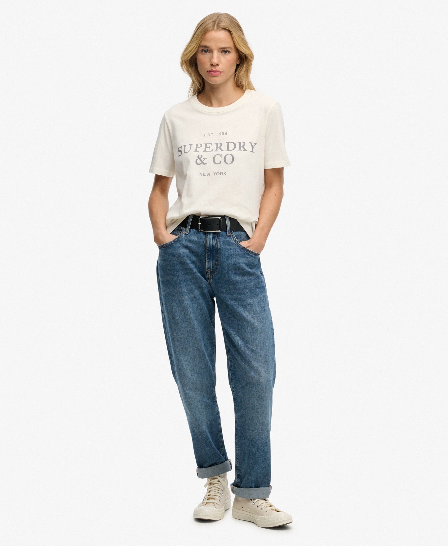 Luxe Casual Relaxed T-Shirt Cream