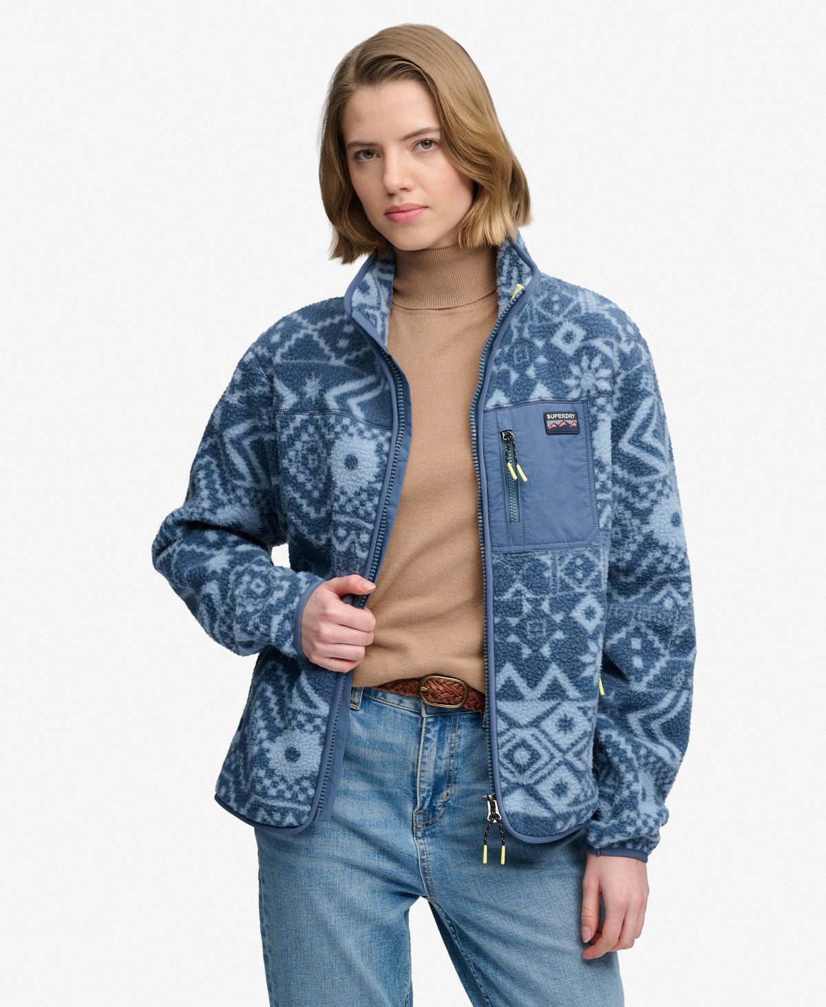 Outdoor Printed Zip Fleece