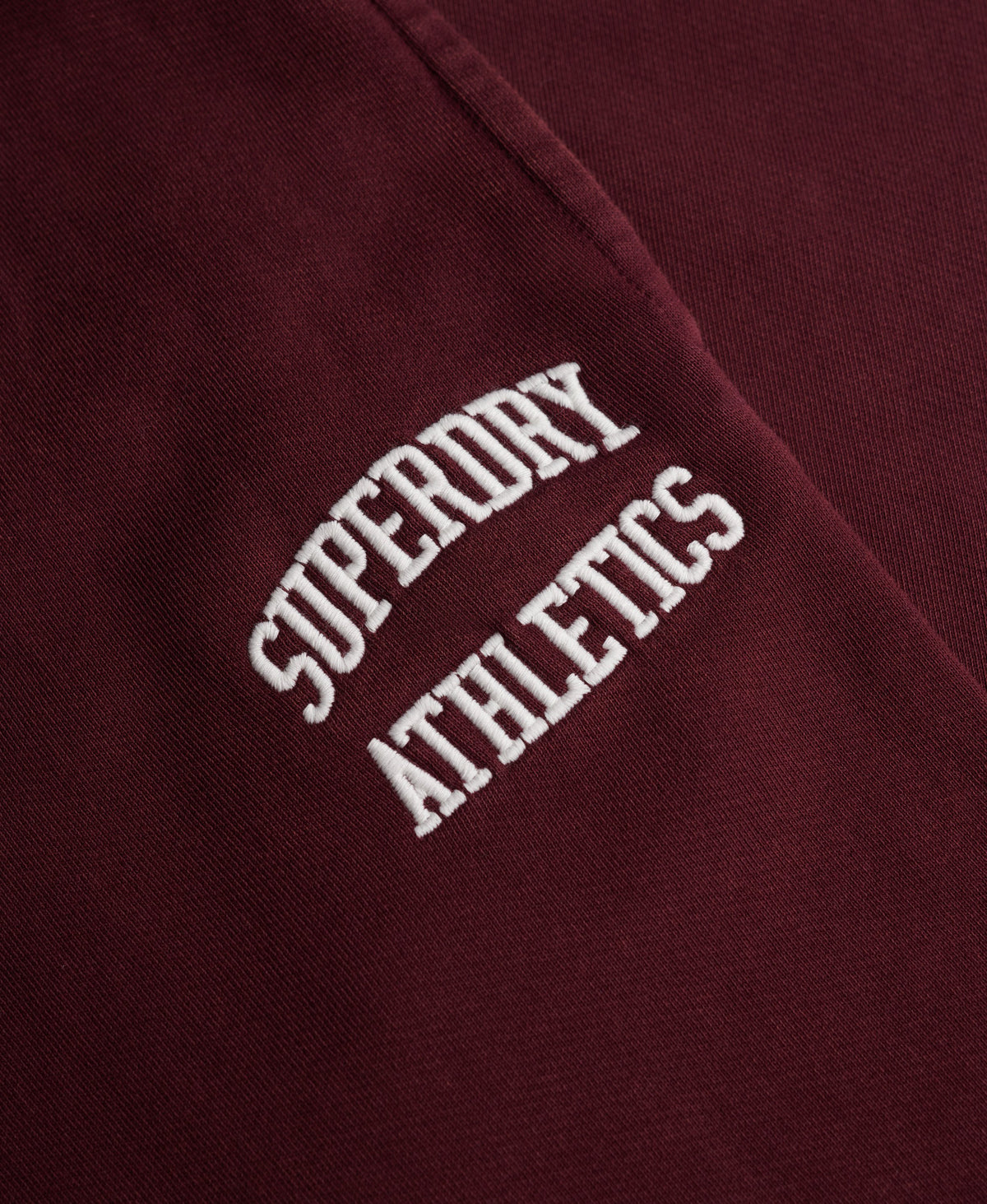 Athletic Embroidered Flare Joggers - Port Red