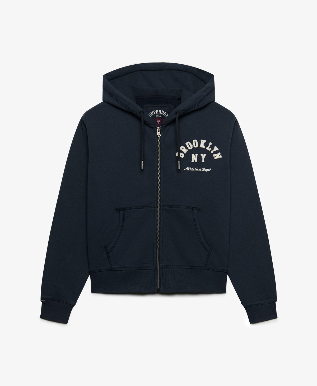 Athletic Essential Relaxed Crop Zip Hoodie