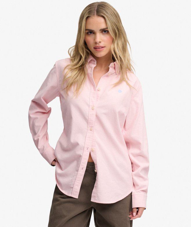 Needle Cord Button Down Long Sleeve Shirt