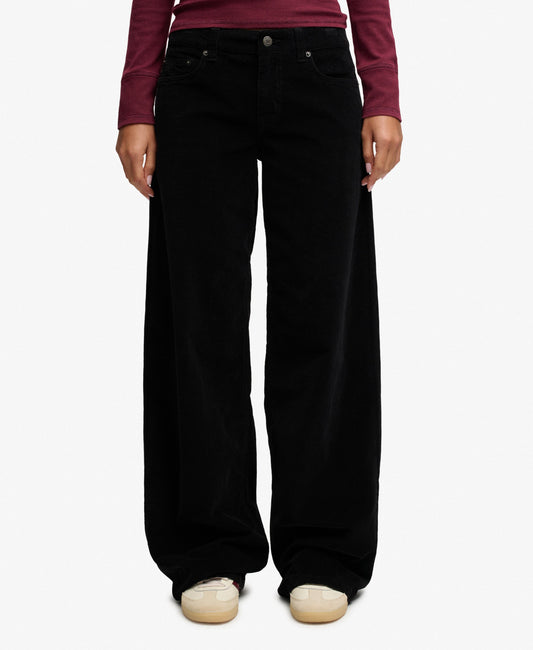 Mid Rise Baggy Corduroy Trousers