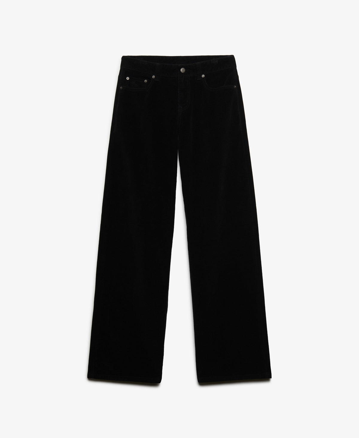 Mid Rise Baggy Corduroy Trousers