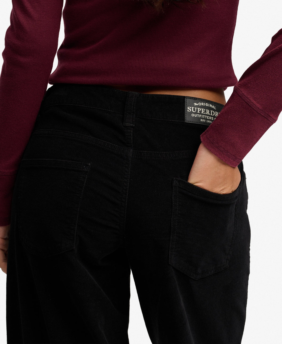 Mid Rise Baggy Corduroy Trousers