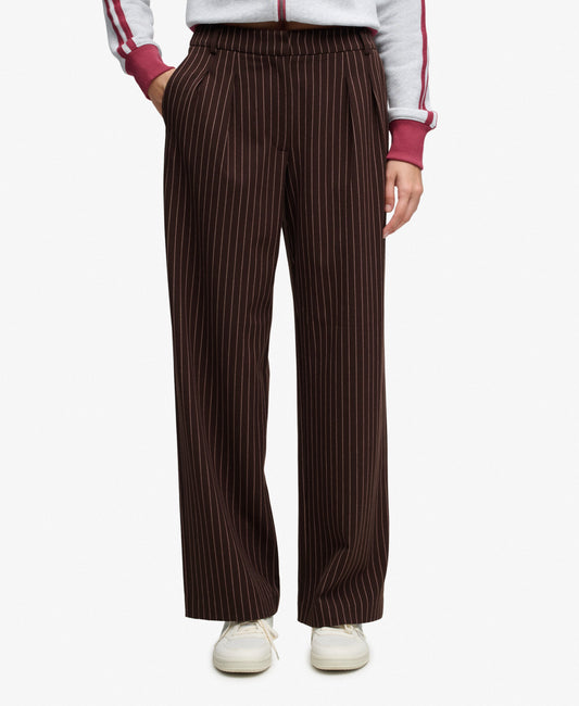 Mid Rise Pinstripe Trousers