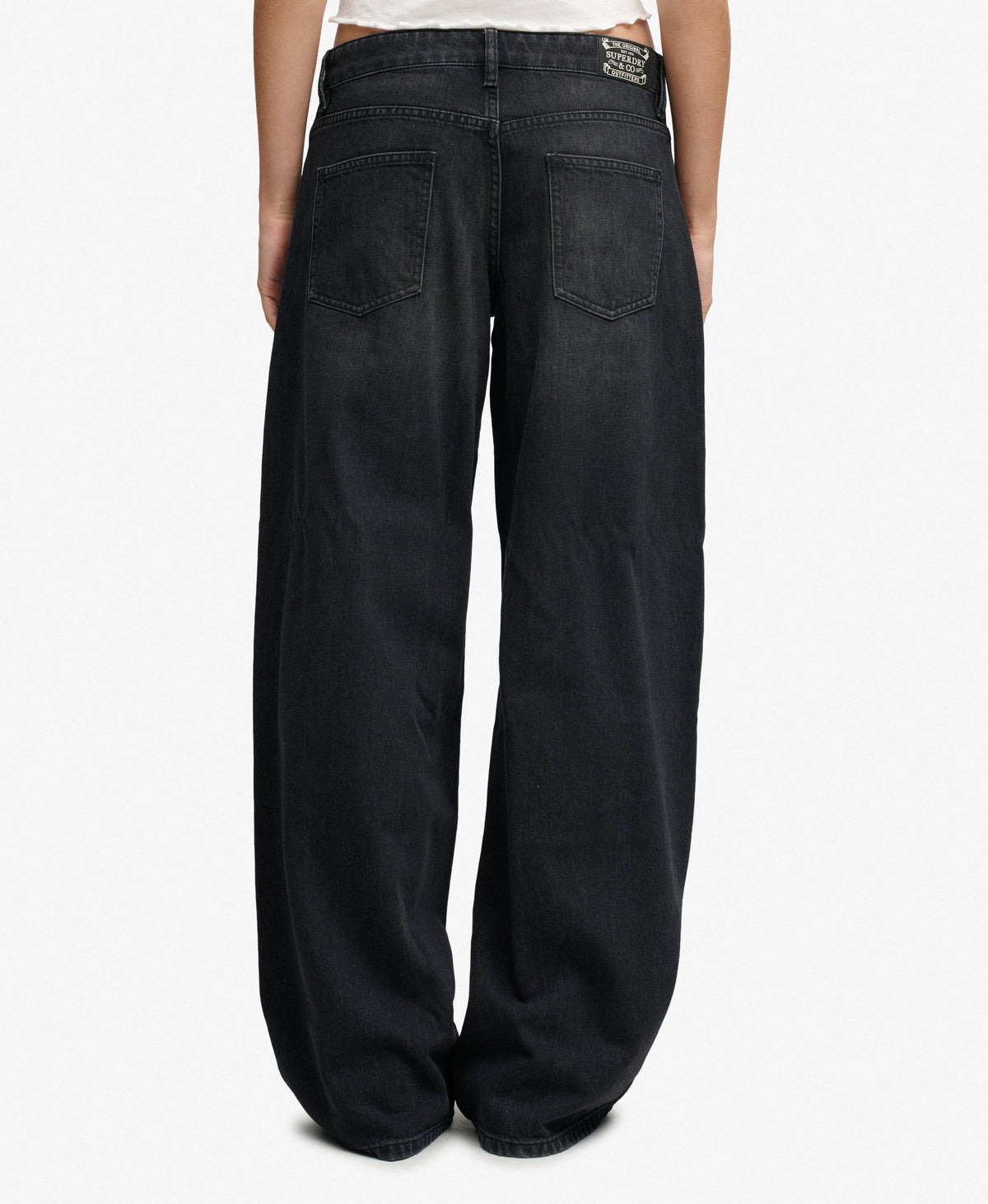 Mid Rise Baggy Jeans - Vintage Washed Black