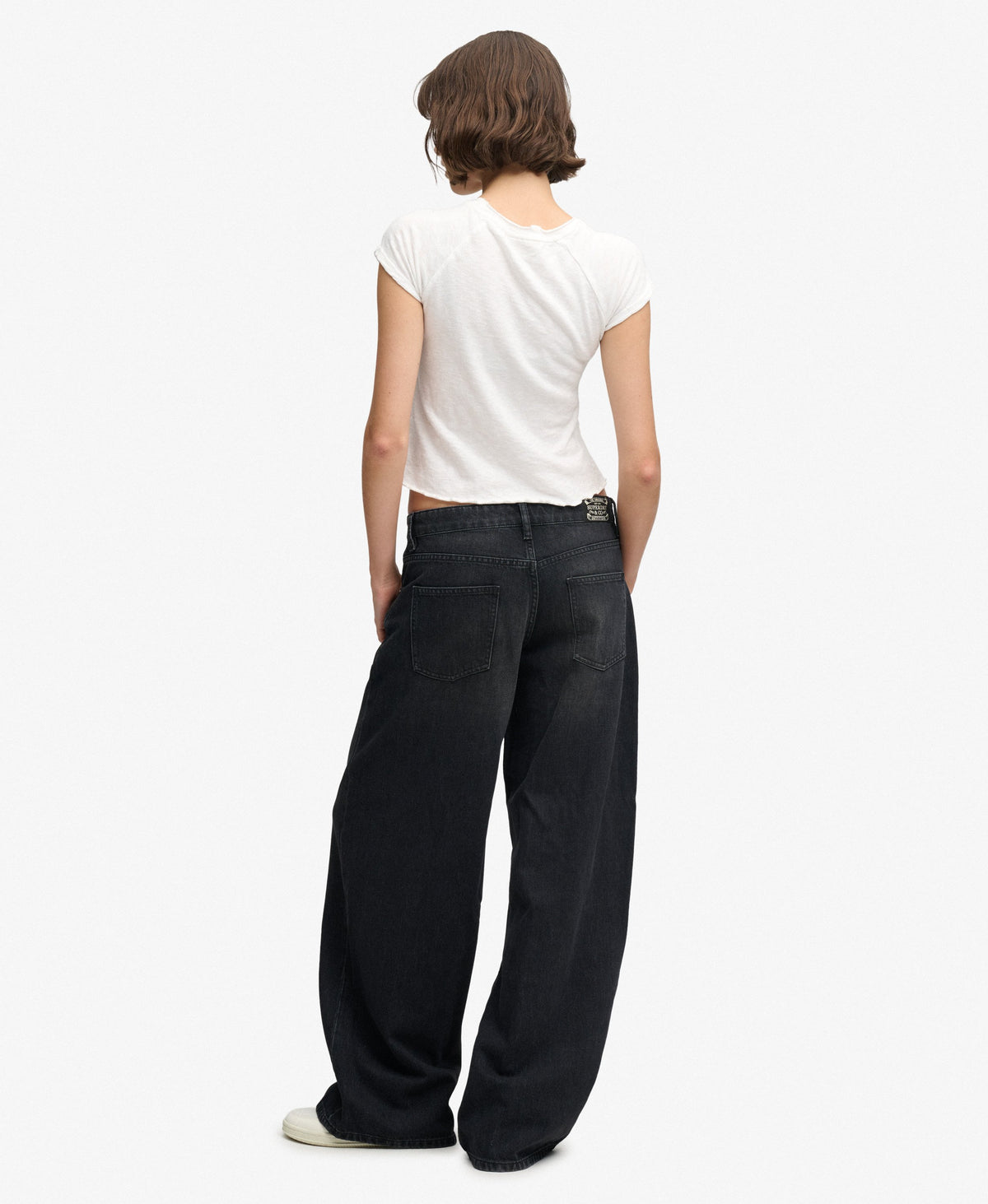 Mid Rise Baggy Jeans - Vintage Washed Black