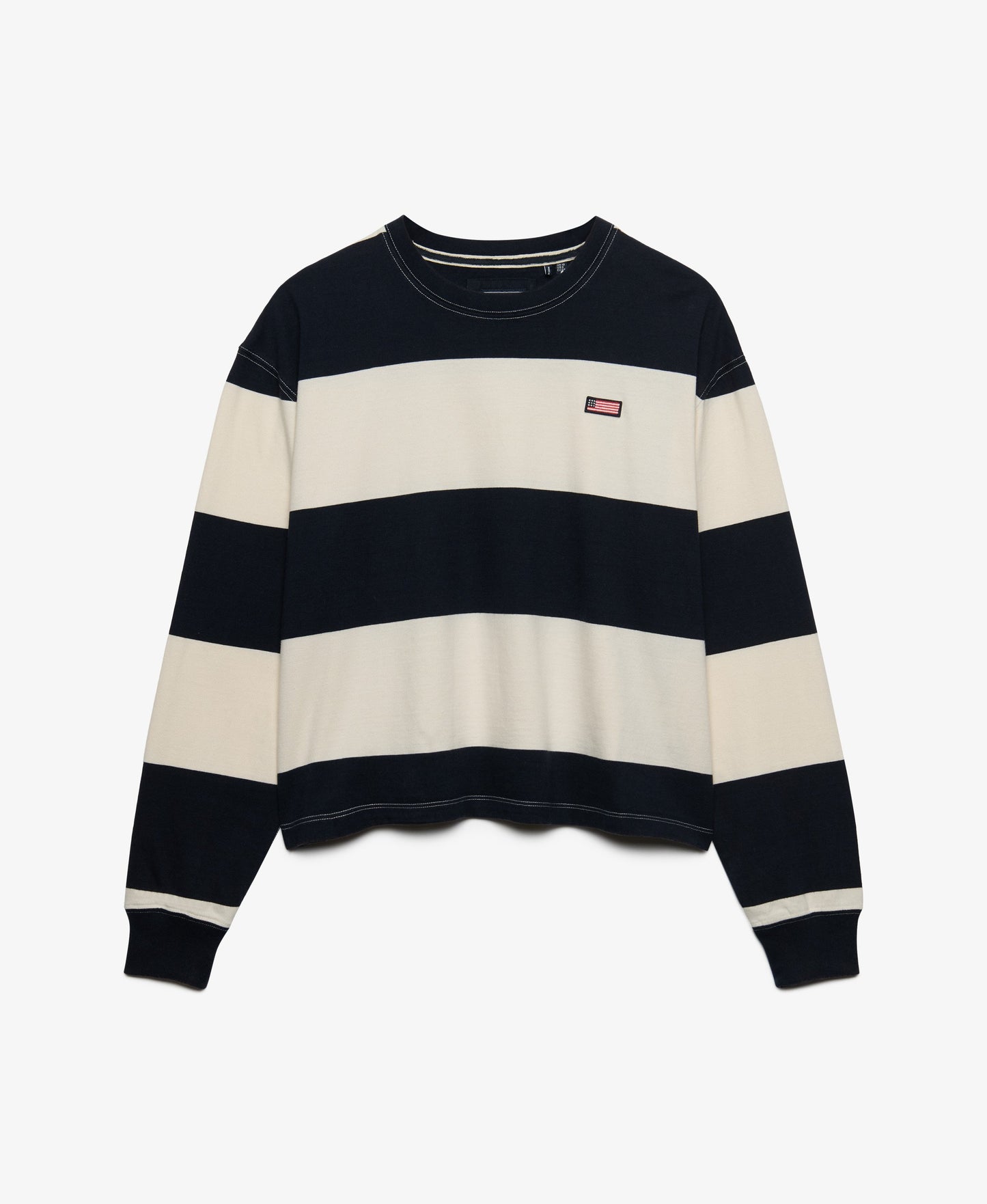 Athletic Essentials Stripe Slouchy Crew