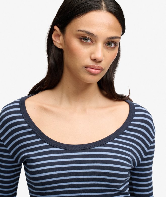 Athletic Essentials Striped Long Sleeve Top