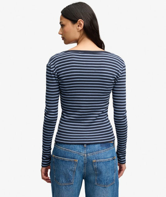 Athletic Essentials Striped Long Sleeve Top