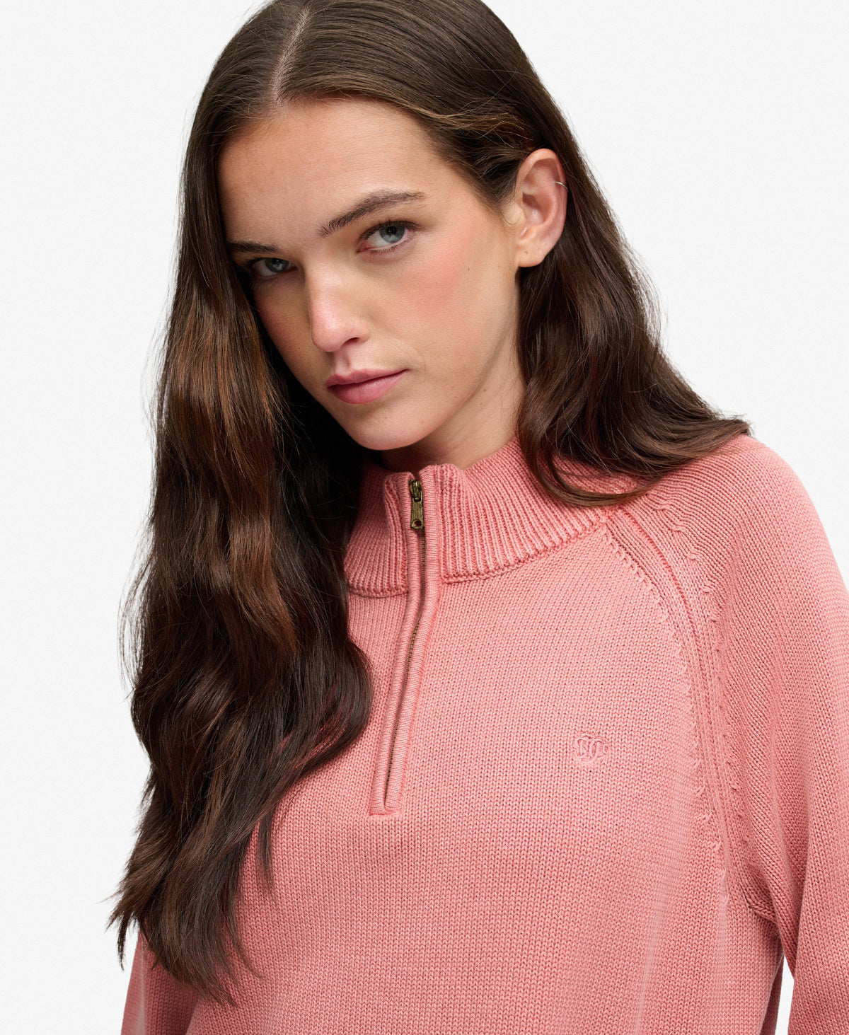 Washed Classic Half Zip Knit