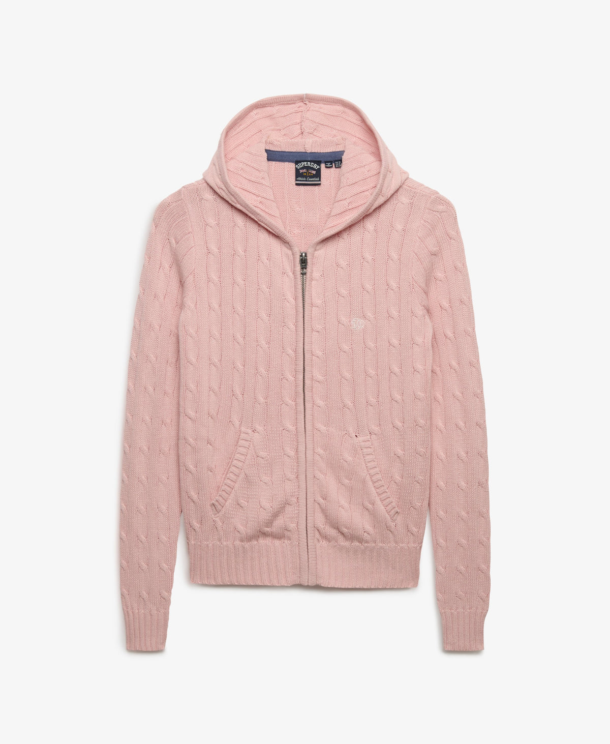Cotton Cable Zip Up Hoodie