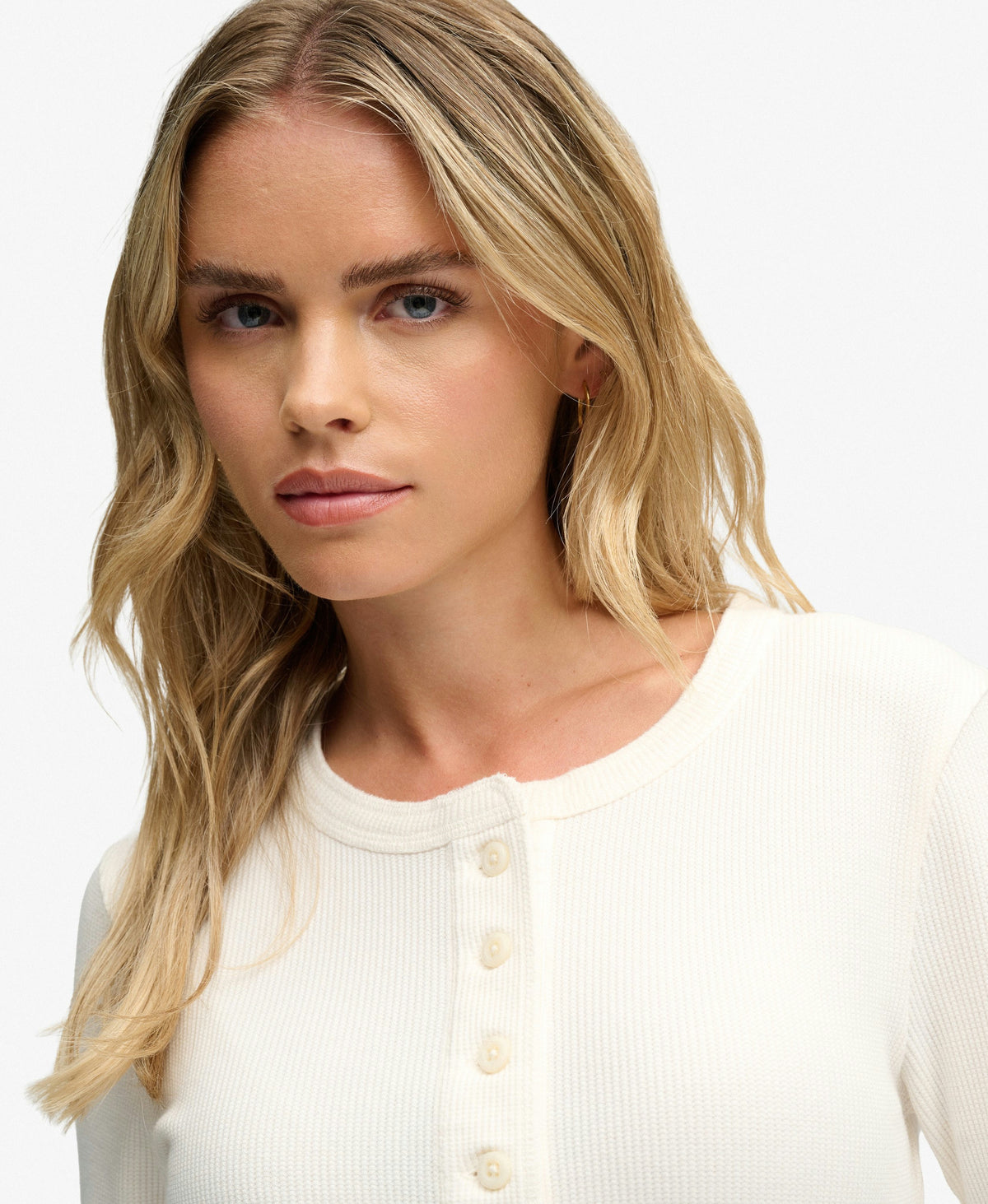 Waffle Button Through Cardigan