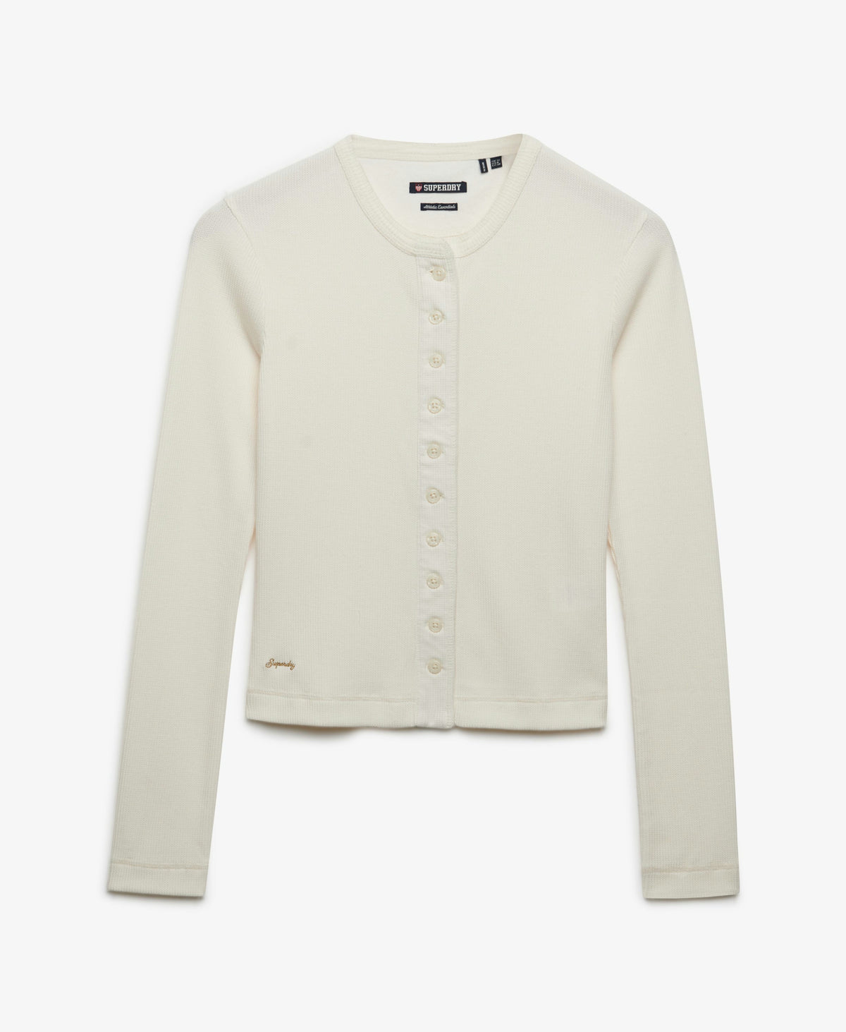 Waffle Button Through Cardigan