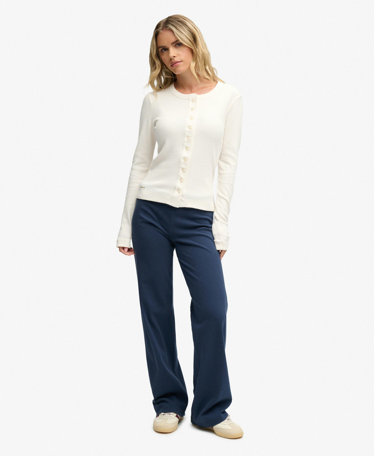 Waffle Button Through Cardigan